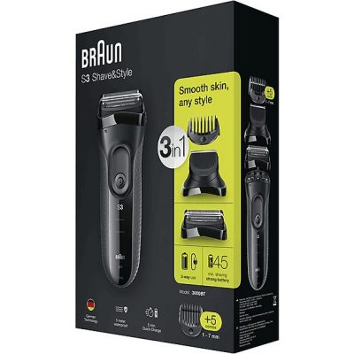 Afeitadora - BRAUN 8006540835265, 45 min, Recargable, Inalámbrico, Gris