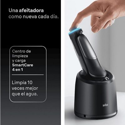 Afeitadora - Braun Afeitadora eléctrica Series 7 72-C7200CC,  3 modos, Centro SmartCare, 1 accesorio de precisión, Afeitado en seco y mojado, Oro