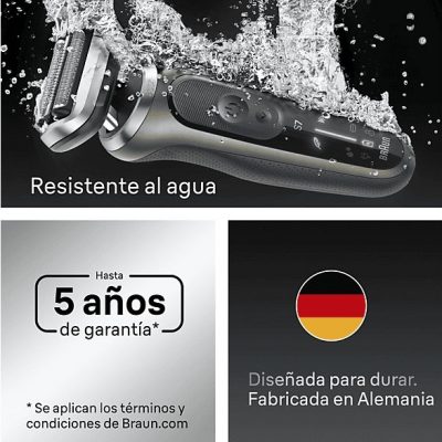 Afeitadora - Braun Afeitadora eléctrica Series 7 72-C7200CC,  3 modos, Centro SmartCare, 1 accesorio de precisión, Afeitado en seco y mojado, Oro