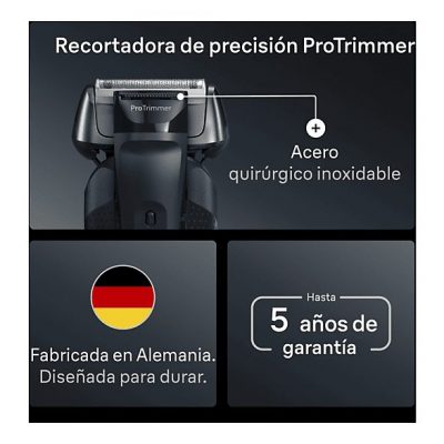 Afeitadora - Braun Afeitadora eléctrica Series 8 8603s, SensoAdapt, 60 min autonomía, Afeitado en seco y en mojado, Gris