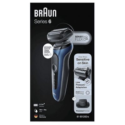 Afeitadora - BRAUN BRAUN Series 6 61-B1200s / Afeitadora inalámbrica, 1min, Azul