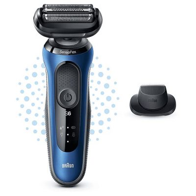 Afeitadora - BRAUN BRAUN Series 6 61-B1200s / Afeitadora inalámbrica, 1min, Azul