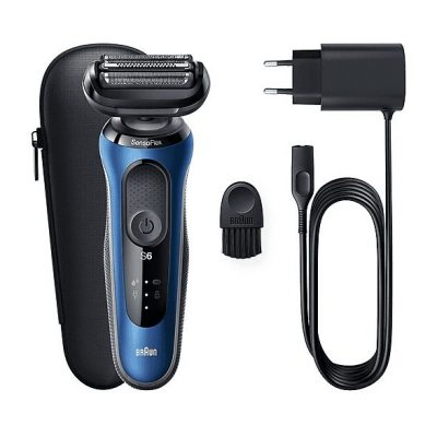 Afeitadora - BRAUN MAQUINA DE AFEITAR SERIES 6 AZUL BRAUN, 50 Min., Negro, Azul