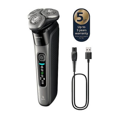 Afeitadora eléctrica - Philips i9000 X9002/10, SkinIQ IA, Levanta y Corta Triple Acción, Cabezal 360°, Uso Seco y Mojado, 50 min, Hydro SkinGlide