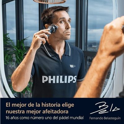 Afeitadora - Philips i9000 Prestige Ultra XP9400/31, Afeitado en seco/mojado con tecnología SkinIQ Pro, Sensor IA de presión y control, App smartphone