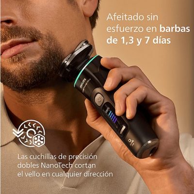 Afeitadora - Philips i9000 Prestige Ultra XP9400/31, Afeitado en seco/mojado con tecnología SkinIQ Pro, Sensor IA de presión y control, App smartphone