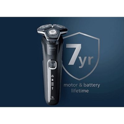 Afeitadora - PHILIPS S5884/38, 60 min, carga rápida, recortador de precisión, lavable, afeitado en seco, afeitado en húmedo, Verde