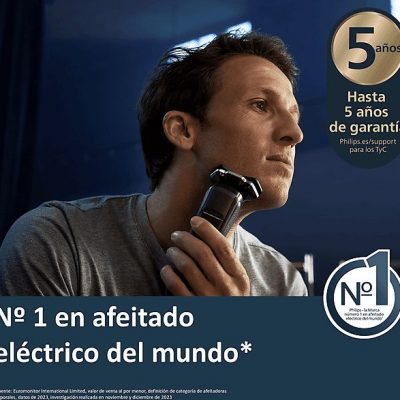 Afeitadora - Philips S7000 S7885/55, Afeitadora eléctrica, Seco y mojado, Base de limpieza, Conexión app, Soporte de carga, Cortapatillas, Azul