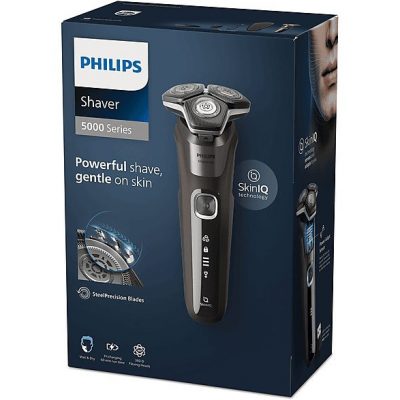 Afeitadora - PHILIPS SHAVER Series 5000 S5886/38, 60 Min., Cortador de relieves, Negro, Marrón