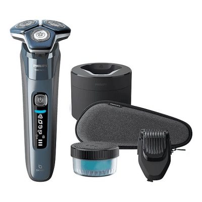 Afeitadora - PHILIPS SHAVER Series 7000 S7882/54, 60 Min., Cortador de relieves, Negro, Azul