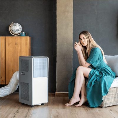Aire acondicionado portátil - CECOTEC ForceClima 12850 Style Heating Connected, 12000 fg/h, 2 velocidades, 120 m², Multicolor
