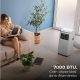 Aire acondicionado portátil - CECOTEC ForceClima 7400 Soundless Touch, 7000 fg/h, 2 velocidades, 15 m², 65 dB(A), Multicolor