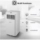 Aire acondicionado portátil - HISENSE APC07KV, 7000 fg/h, 2 velocidades, 18 m², 63 dB(A), Blanco