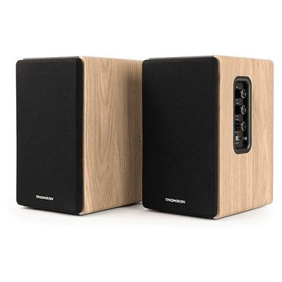 Altavoces de estantería - THOMSON WS902DUO, 150 W, Bluetooth, Madera / Negro