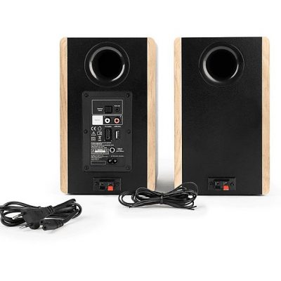 Altavoces de estantería - THOMSON WS902DUO, 150 W, Bluetooth, Madera / Negro
