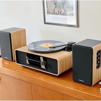 Altavoces de estantería - THOMSON WS902DUO, 150 W, Bluetooth, Madera / Negro