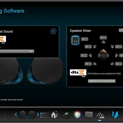 Altavoces gaming - Logitech G560, Bluetooth, RGB Lightsync, Sistema de altavoces 2.1, 240V, Control de graves, Personalizable, Negro