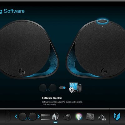 Altavoces gaming - Logitech G560, Bluetooth, RGB Lightsync, Sistema de altavoces 2.1, 240V, Control de graves, Personalizable, Negro
