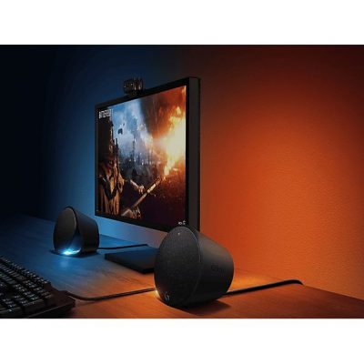 Altavoces gaming - Logitech G560, Bluetooth, RGB Lightsync, Sistema de altavoces 2.1, 240V, Control de graves, Personalizable, Negro