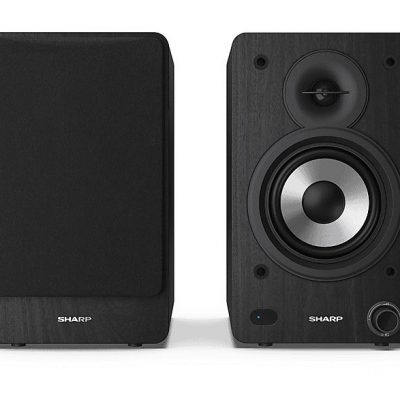 Altavoz de estantería - SHARP CP-SS30BK, 60 W, 2.0 canales, Bluetooth, Negro