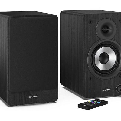 Altavoz de estantería - SHARP CP-SS30BK, 60 W, 2.0 canales, Bluetooth, Negro