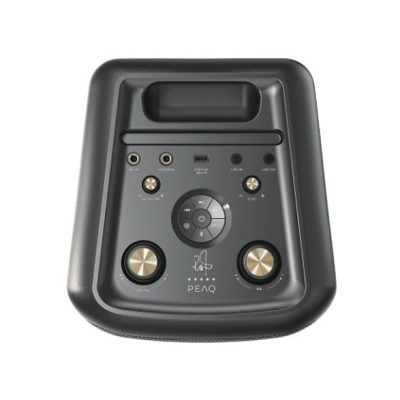 Altavoz de gran potencia - PEAQ PPS 200-RW, 80W, Modo Karaoke, 8h Autonomía, Edición Robbie Williams, Bass Booster, Efectos de Iluminación, Negro
