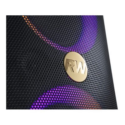 Altavoz de gran potencia - PEAQ PPS 200-RW, 80W, Modo Karaoke, 8h Autonomía, Edición Robbie Williams, Bass Booster, Efectos de Iluminación, Negro