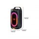 Altavoz de gran potencia - Samsung MX-ST40F/ZF, Portátil para fiestas, Asa de transporte y ruedas, Iluminación personalizable, Aut 12h, 160 W, Negro