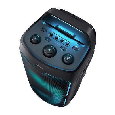 Altavoz de gran potencia - Samsung MX-ST50F/ZF, Portátil para fiestas, Asa de transporte y ruedas, Iluminación personalizable, Aut 18h, 240 W, Negro