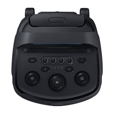 Altavoz de gran potencia - Samsung MX-ST50F/ZF, Portátil para fiestas, Asa de transporte y ruedas, Iluminación personalizable, Aut 18h, 240 W, Negro