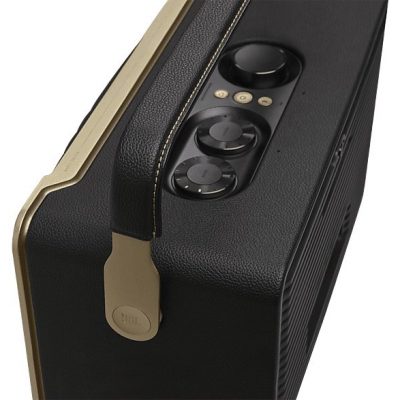 Altavoz estéreo - JBL Authentics 300, 100W, Bluetooth, Wi-Fi, asistentes de voz Google y Alexa, batería con autonomía 8h, diseño retro, Negro
