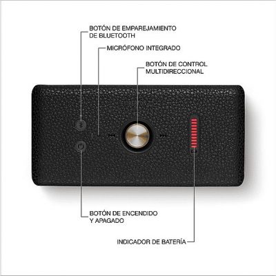 Altavoz inalámbrico - Marshall EMBERTON III, 76 W, Bluetooth, Autonomía 32 h, Micrófono, Black and Brass