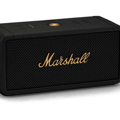 Altavoz inalámbrico - Marshall Middleton  Black and Brass, 15 W, Bluetooth 5.1, Autonomía 20 h, Negro