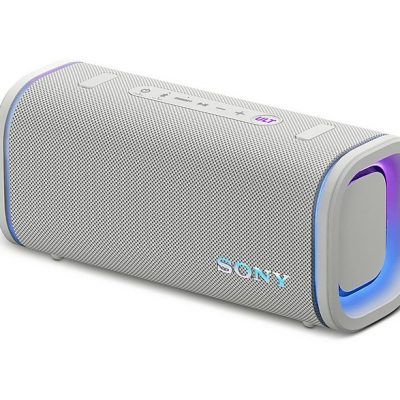 Altavoz inalámbrico - Sony ULT FIELD 5 (SRSULT50W), Bluetooth portátil, ULT POWER SOUND, 25 h, IP67, Resistente al agua, Correa, Con luces, Blanco
