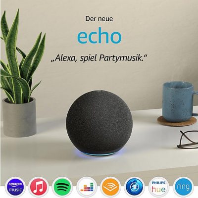 Altavoz inteligente - AMAZON ECHO DOT 4G, Amazon Alexa, Negro