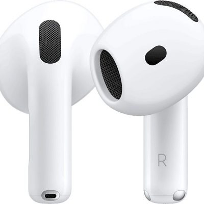 Apple AirPods 4 con Cancelación Activa de Ruido (2024 4ª gen), Inalámbricos, Bluetooth®, Estuche de carga USB-C con altavoz, Chip H2, Siri, Blanco