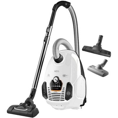 Aspirador con bolsa - AEG 900 258 412, 650 W, Depósito 3,5 l, Blanco