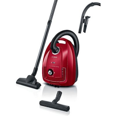 Aspirador con bolsa - BOSCH AKLBB1670810012, 600 W, Depósito 4 l, Rojo
