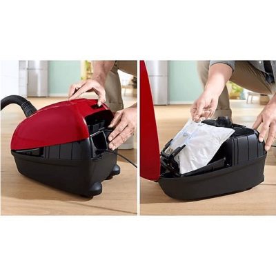 Aspirador con bolsa - BOSCH BGB38RD2, 600 W, Depósito 4 l, Rojo