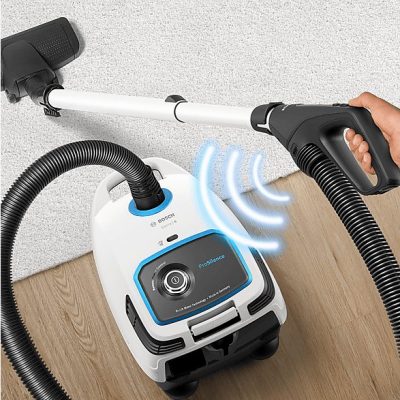Aspirador con bolsa - BOSCH BGB6SIL1, 700 W, Depósito 4 l, Blanco