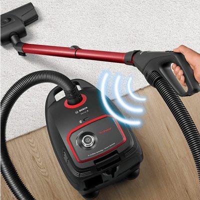 Aspirador con bolsa - BOSCH ProPower, 850 W, Depósito 1 l, Negro
