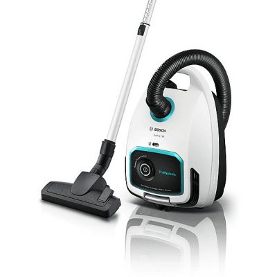 Aspirador con bolsa - BOSCH Serie 6 BGL6HYG1, 600 W, Depósito 4 l, Negro, Blanco