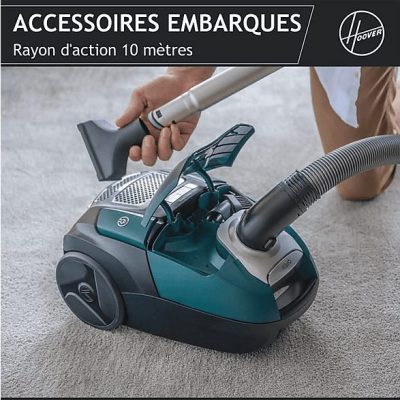 Aspirador con bolsa - HOOVER 39002271, 700 W, Depósito 3,5 l, Verde