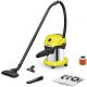 Aspirador con bolsa - KARCHER 1.628-150.0, 1000 W, Depósito 15 l, Negro, Acero inoxidable, Amarillo