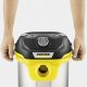 Aspirador con bolsa - KARCHER 1.628-425.0, 1000 W, Depósito 15 l, Acero inoxidable, Amarillo