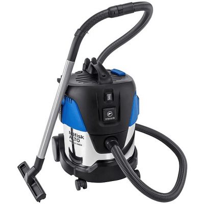 Aspirador con bolsa - NILFISK 107406603, 1000 W, Depósito 20 l, Inox