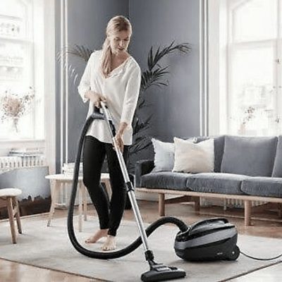 Aspirador con bolsa - NILFISK 128350614, 650 W, Potencia de succión 270 AirWatt, Depósito 3,1 l, Gris