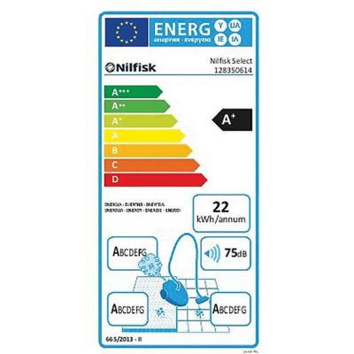 Aspirador con bolsa - NILFISK 128350614, 650 W, Potencia de succión 270 AirWatt, Depósito 3,1 l, Gris
