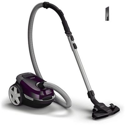 Aspirador con bolsa - PHILIPS 3000 series XD3100/06, 900 W, Depósito 3 l, Púrpura