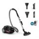 Aspirador con bolsa - PHILIPS 6000 series XD6142/12, 900 W, Depósito 4 l, Negro